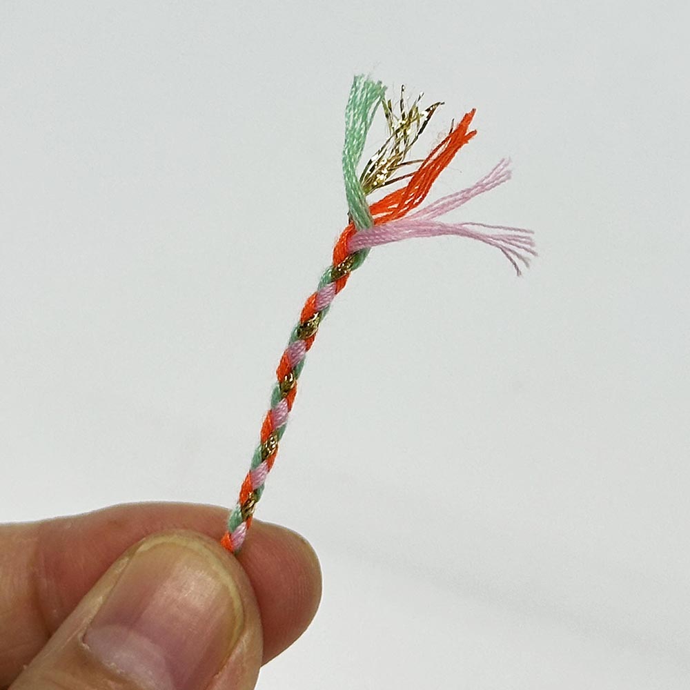 Fiasrel Multicolors Polyester Braided Rope Cord Twisted Macrame String