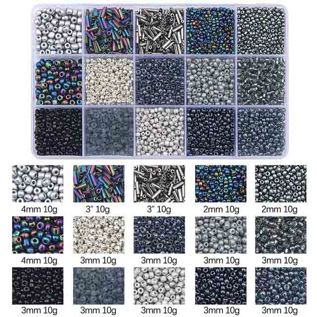 枪黑系 black series Fiasrel Glass Seed Beads size