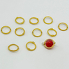 Fiasrel 50/200pcs 8/10mm Silvery Golden Ring Bead Frame Oval Spacer Bead Connectors for DIY Necklace Bracelet Earrings Charms Jewelry Making Supplies