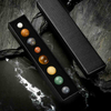 fiasrel 1bundle Solar System Gemstone Collection - 8 Natural Stone Planet Models in Educational Display Box