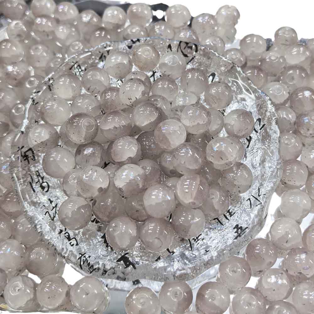 fiasrel 10mm Gradient Cracked Glass Jade Beads - Loose DIY Beads for Handmade Jewelry Accessories