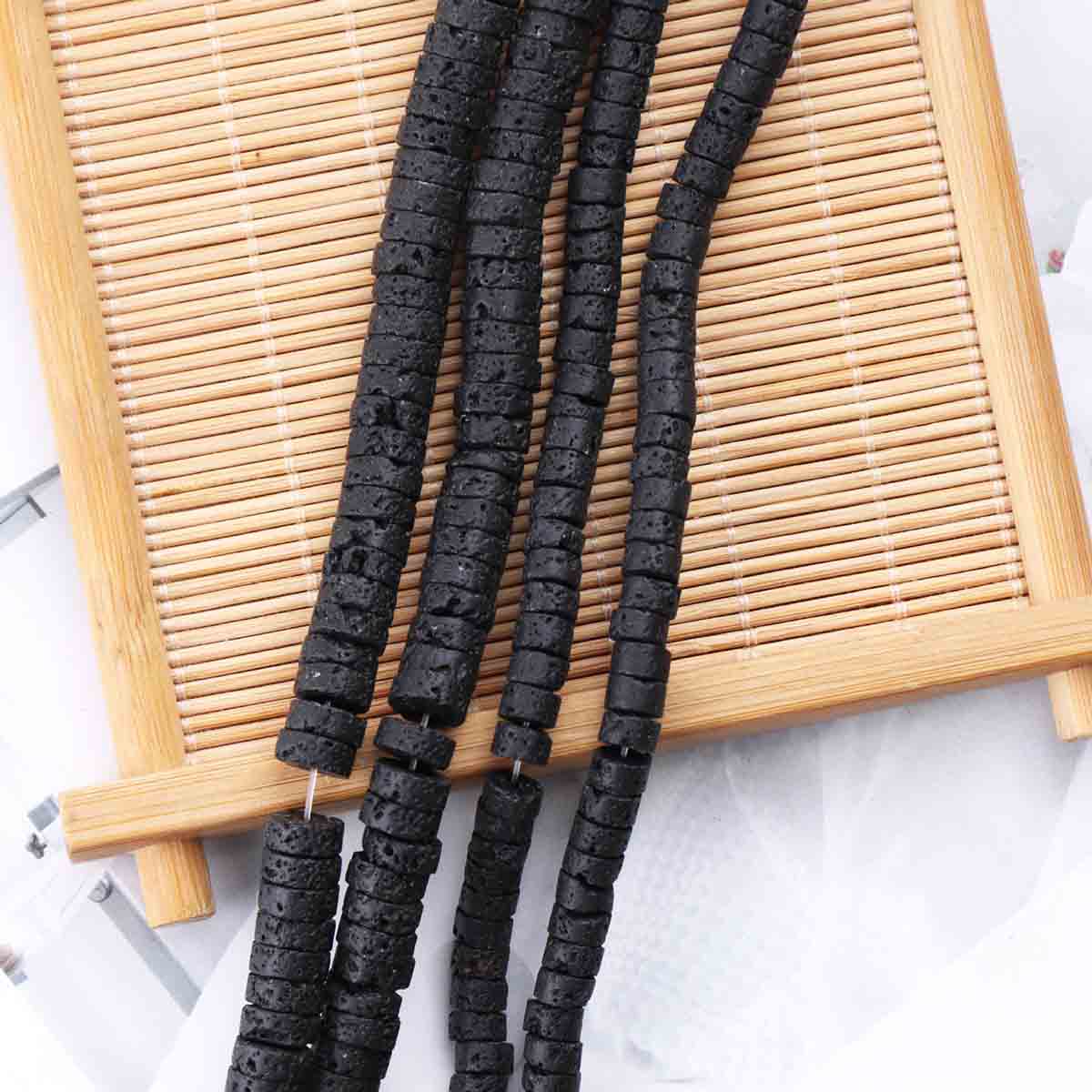 fiasrel 1bundle Volcanic Stone Spacer Beads - Loose DIY Beads for Handmade Fashion Bracelets & Necklaces 