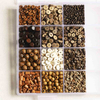 fiasrel 1bundle Vintage Coconut Shell Spacer Beads & Wooden Beads DIY Kit - Handmade Jewelry Supplies for Necklaces, Bracelets & Earrings