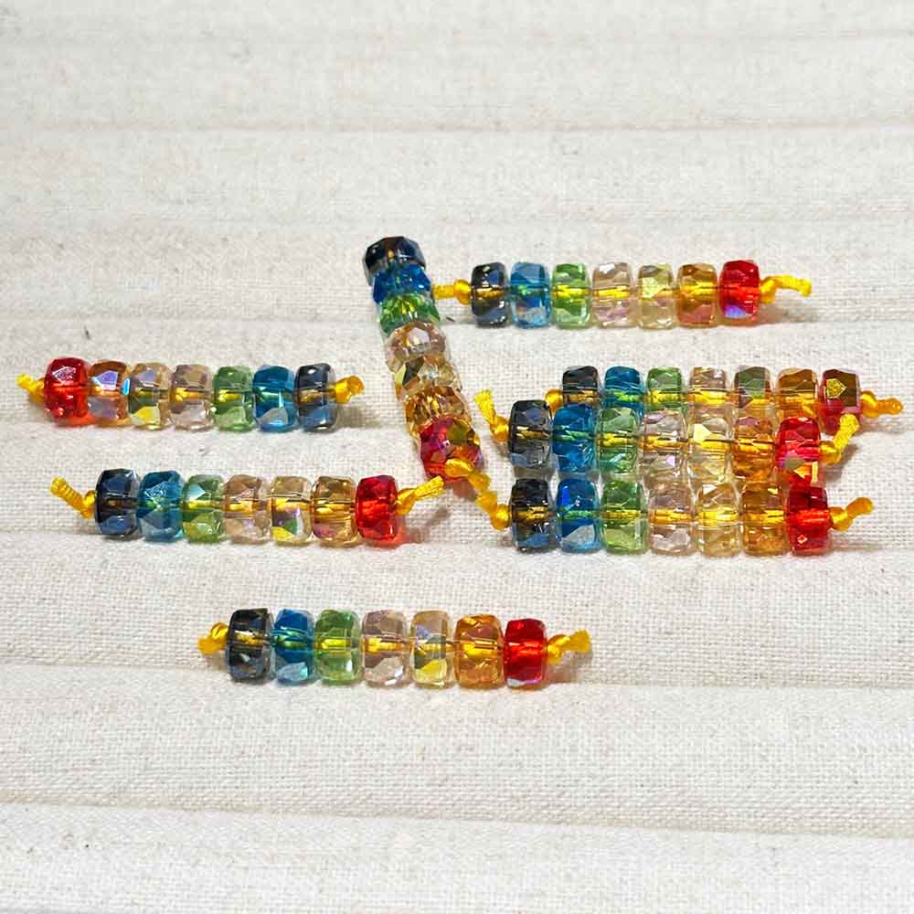 fiasrel 1bundle 5x8mm Czech Faceted Glass Abacus Beads - Antique-Style Jewelry