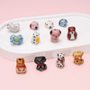 fiasrel 1bundle Hand-Painted Cute Standing Dog & Fox Ceramic Beads DIY Craft Supplies for Handmade Bracelets & Jewelry Making