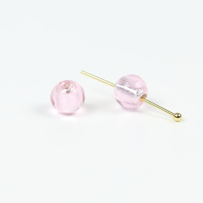 fiasrel 1bundle Colorful Silver-Foil Glass Beads Mixed with Crystal Beads DIY Loose Beads for Handmade Jewelry Making