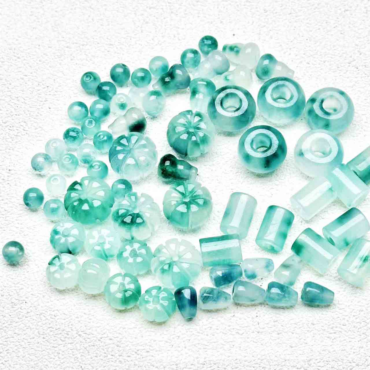 fiasrel 1bundle Ink-Patterned Agate Beads – Pumpkin & Gourd Abacus Beads for DIY Zen Jewelry, Bracelets & Pendants