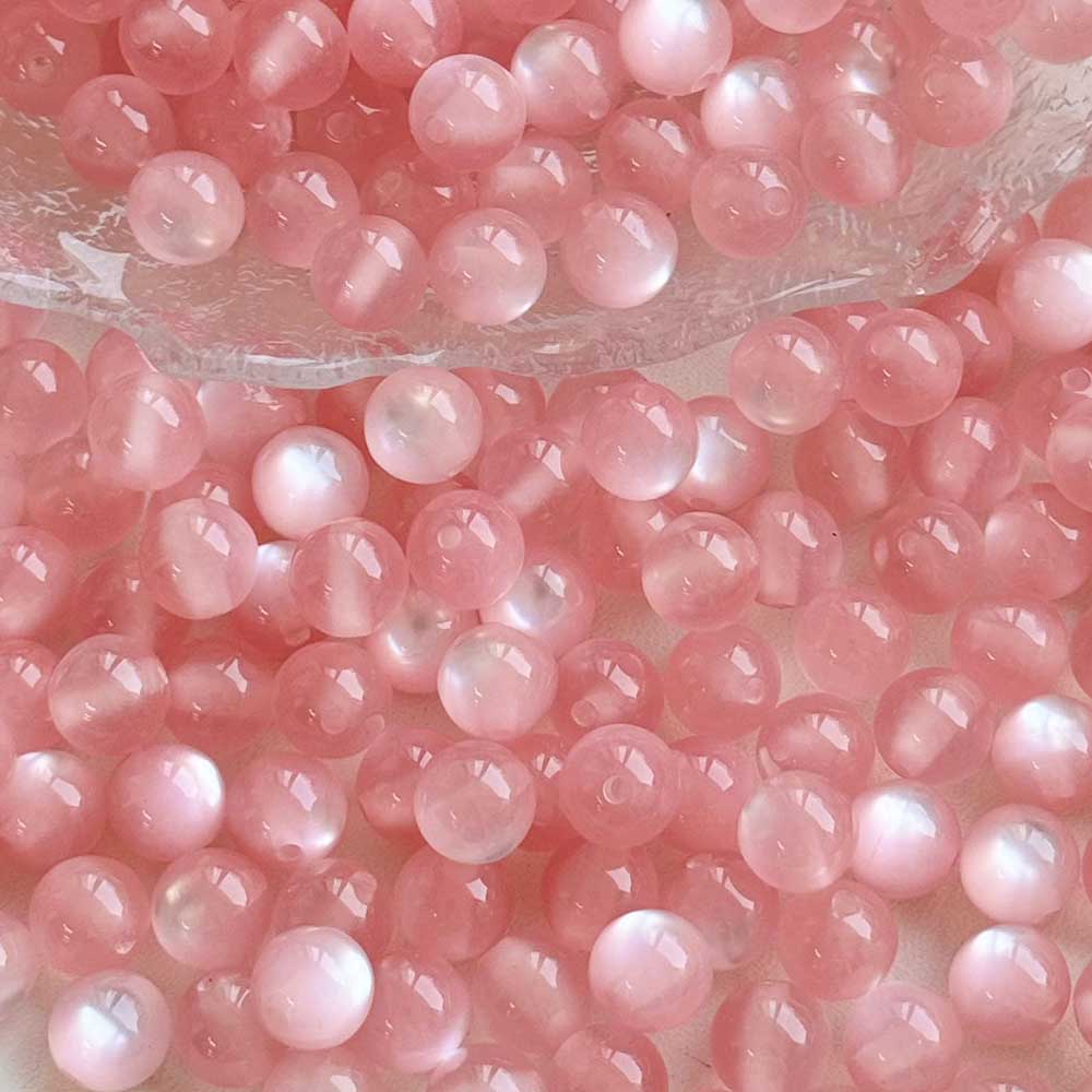 Fiasrel 1bundle 10mm Resin Cat Eye Beads - DIY Accessory Components for Phone Keychains Bracelets Necklaces and Jewelry Making Supplies Bulk Beads