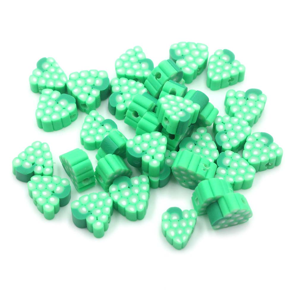 Fiasrel 1000pcs 10mm Fruit soft clay beads - grapes