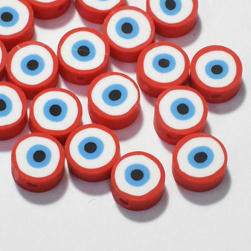 Fiasrel 10mm Colored soft clay eye beads