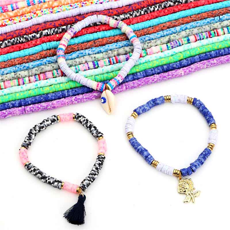 Fiasrel 4/6mm soft clay thin sheet beads