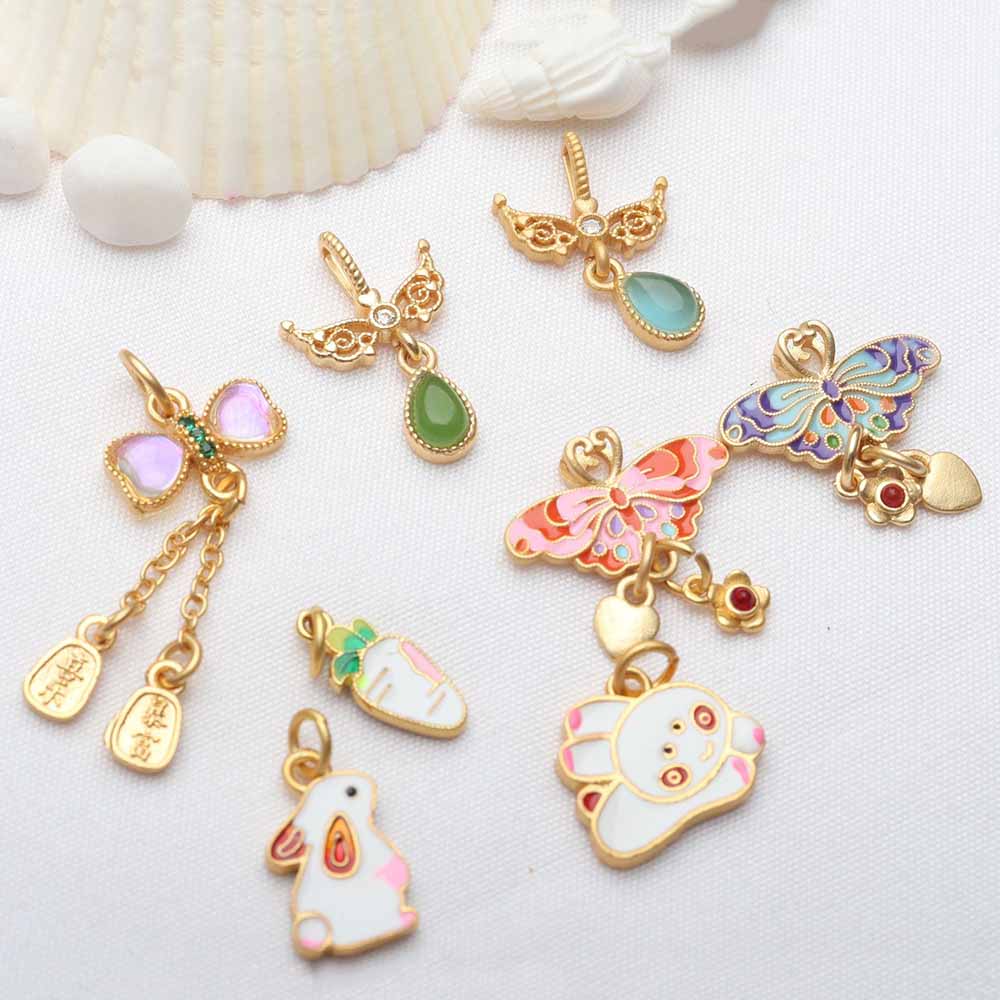 Fiasrel DIY Rabbit, butterfly, Drop Pendant