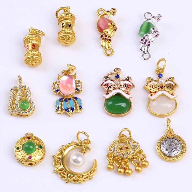 Fiasrel Lion dance Little goldfish ingot pendant Drop Pendant