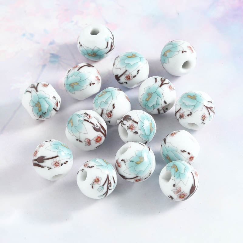 Fiasrel Ocean-style flower ceramic beads