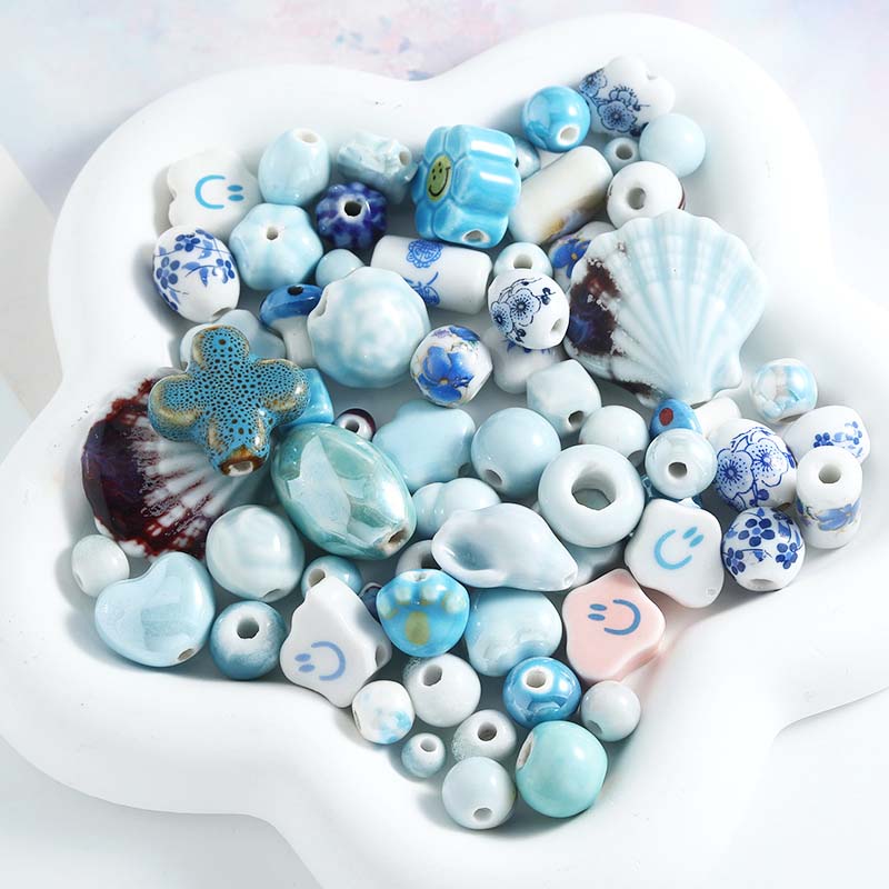 Fiasrel Ocean-style ceramic beads
