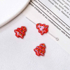 Fiasrel Cute hand-painted ceramic beads for Christmas trees