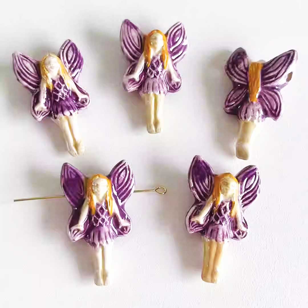 Fiasrel Colorful hand-painted ceramic beads for fairies