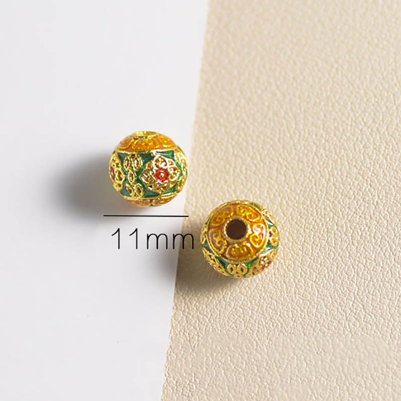 Fiasrel Hollow ball spacer beads-4 Drop Pendant