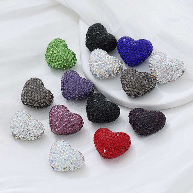 Fiasrel 4pcs Loving soft clay DIY Shamballa Beads
