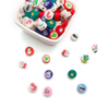 Fiasrel 100pcs Mixed-color Christmas and Halloween soft clay spacer beads