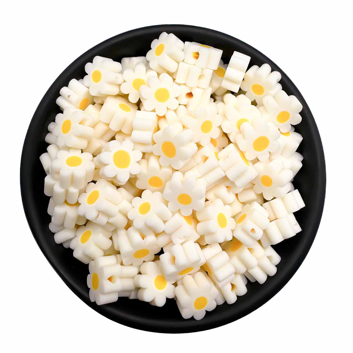 Fiasrel 30pcs Small Daisy soft clay beads