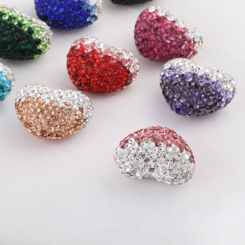 Fiasrel 5pcs Gradient colored soft clay DIY Shamballa Beads