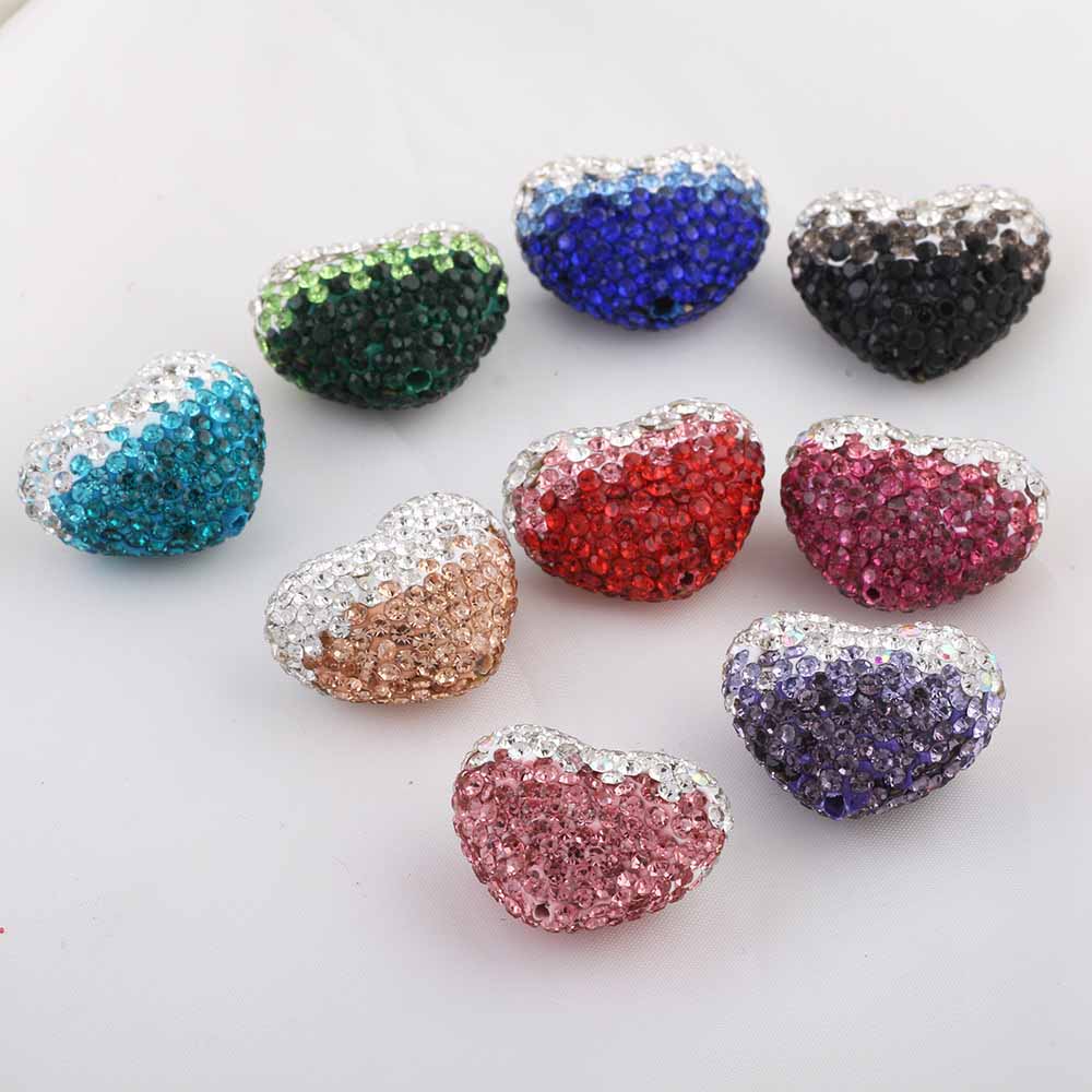 Fiasrel 5pcs Gradient colored soft clay DIY Shamballa Beads