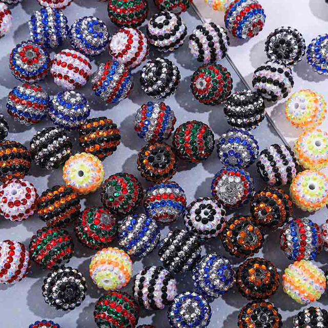 Fiasrel 10pcs 20mm drill ball DIY Shamballa Beads