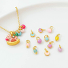 Fiasrel DIY Heart-shaped flower buds Drop Pendant