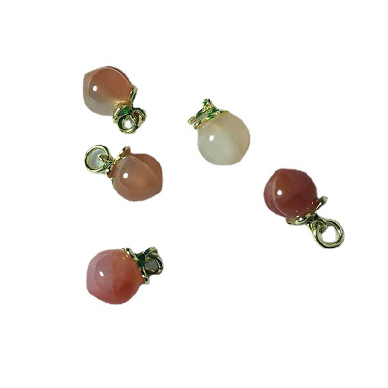 Fiasrel DIY Peach candy agate pendant