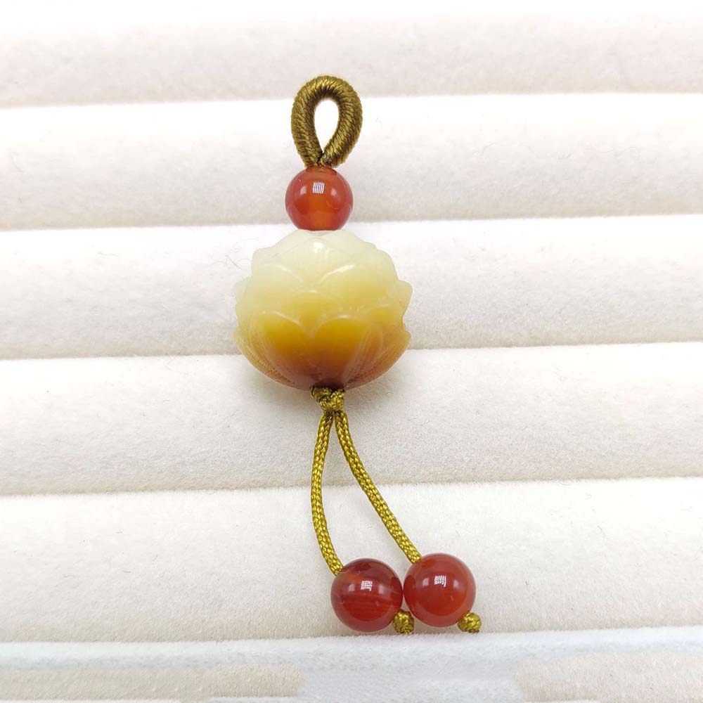 Fiasrel DIY Natural lotus pendant