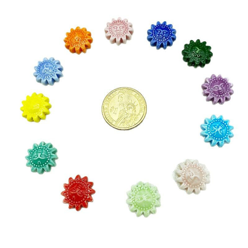 Fiasrel Sunflower ceramic beads