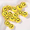 Fiasrel 10pcs Yellow cute smiley face beads