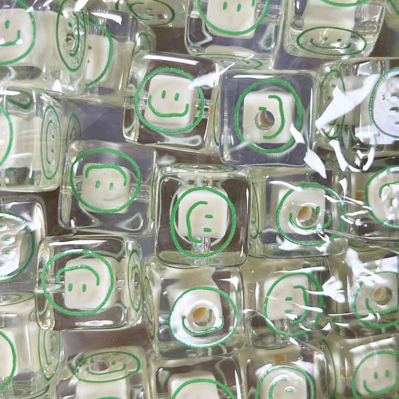 Fiasrel 16mm Transparent seven-color smiling Fang Zhu