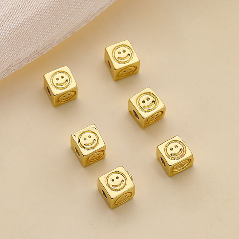 Fiasrel 4mm 20pcs diy Smiley face beads from Four directions