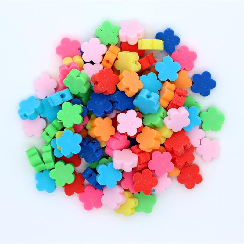 Fiasrel 100pcs diy mixed-color accessory soft clay beads