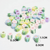 Fiasrel 100pcs Colorful wind chime flower soft clay beads