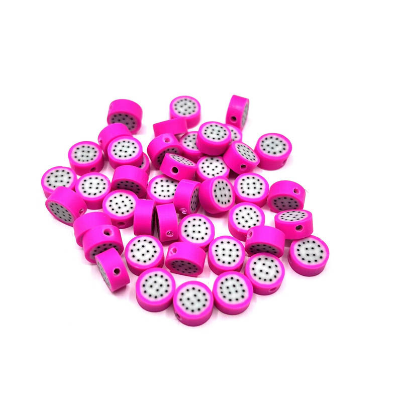 Fiasrel 200pcs Fruit perforated soft ceramic beads