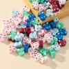 Fiasrel 200pcs Colorful little rabbit soft clay beads