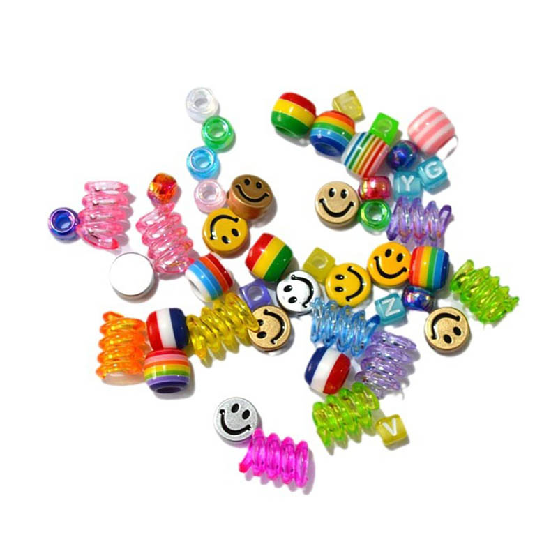 Fiasrel 50pcs Smiley face spring buckle decoration