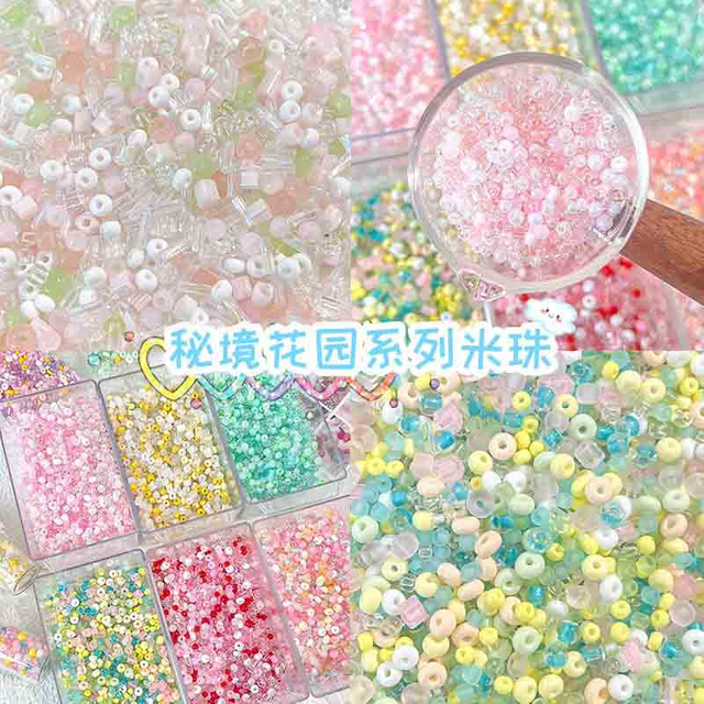 Fiasrel Secret Garden Pastel Glass Seed Beads – Loose DIY Beads 