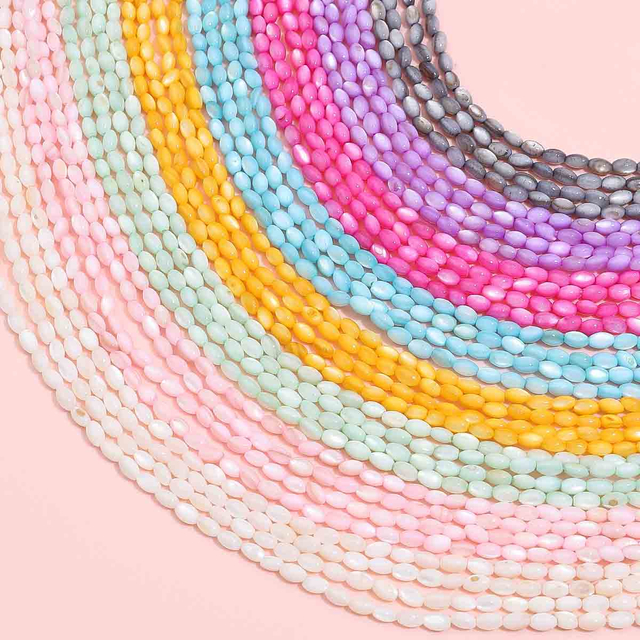 Fiasrel Natural Shell Beads Plum Blossom - Loose DIY Jewelry Making Beads