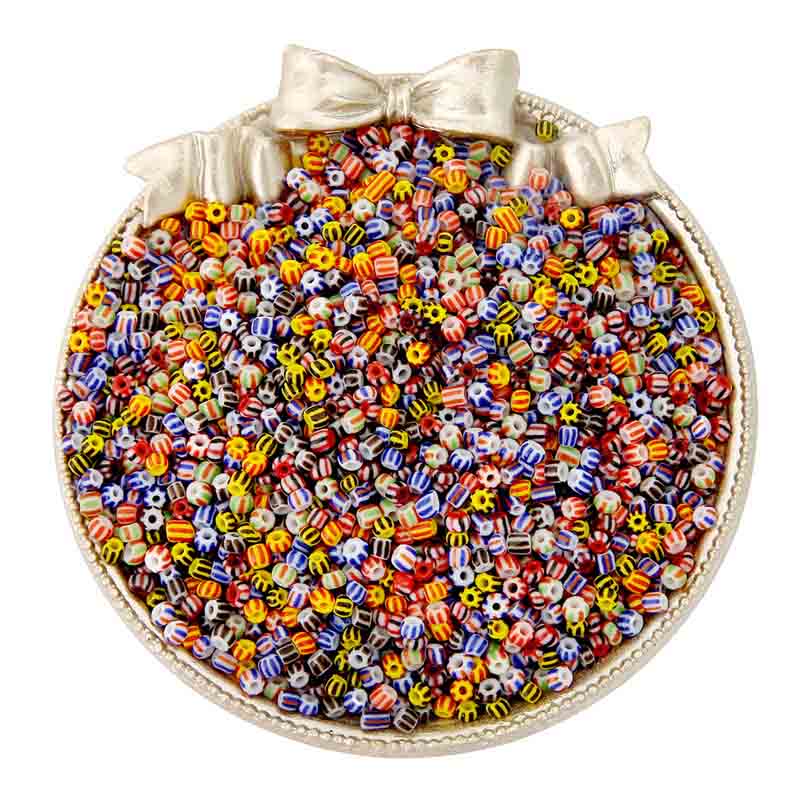 Fiasrel 3mm Glass Seed Beads - Colorful Watermelon Beads
