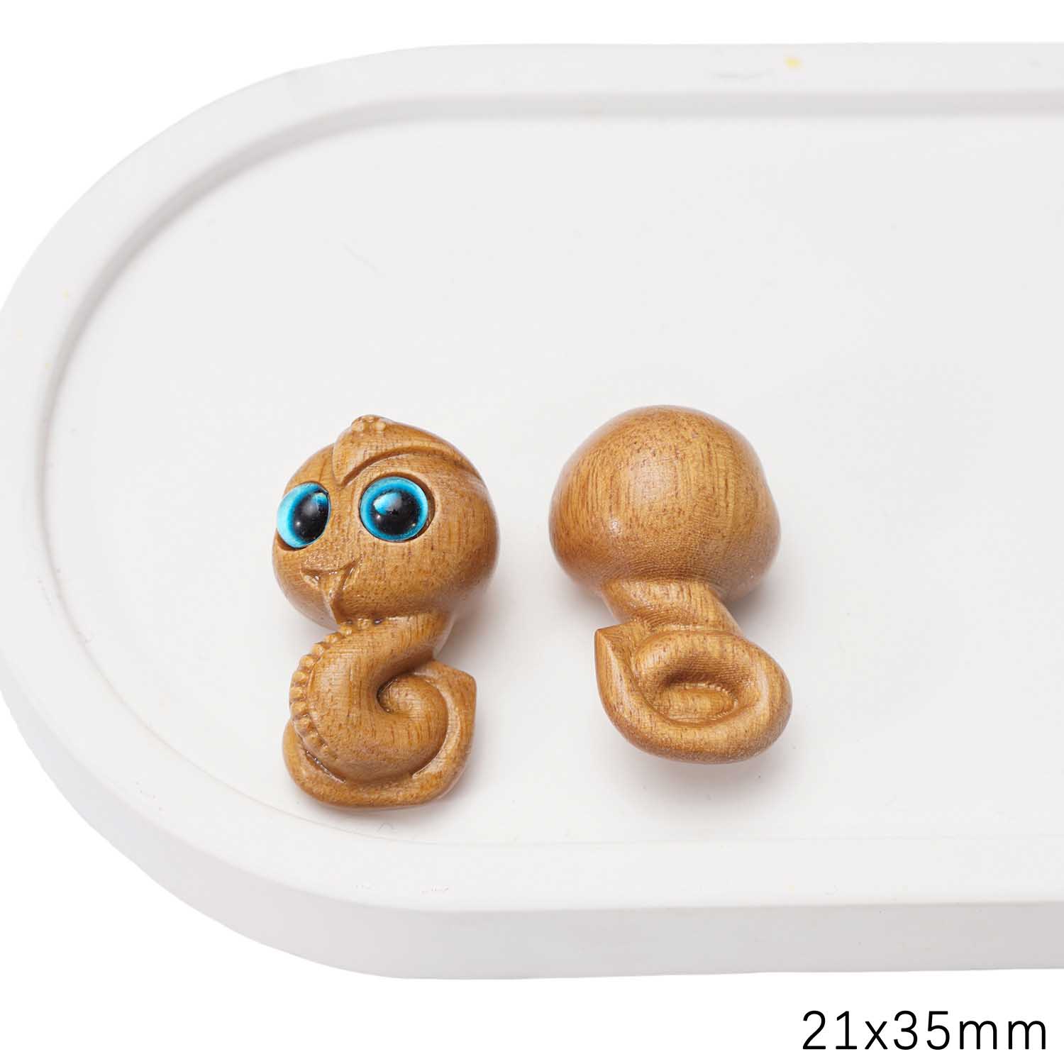 Fiasrel Wooden loose beads of the zodiac snake string