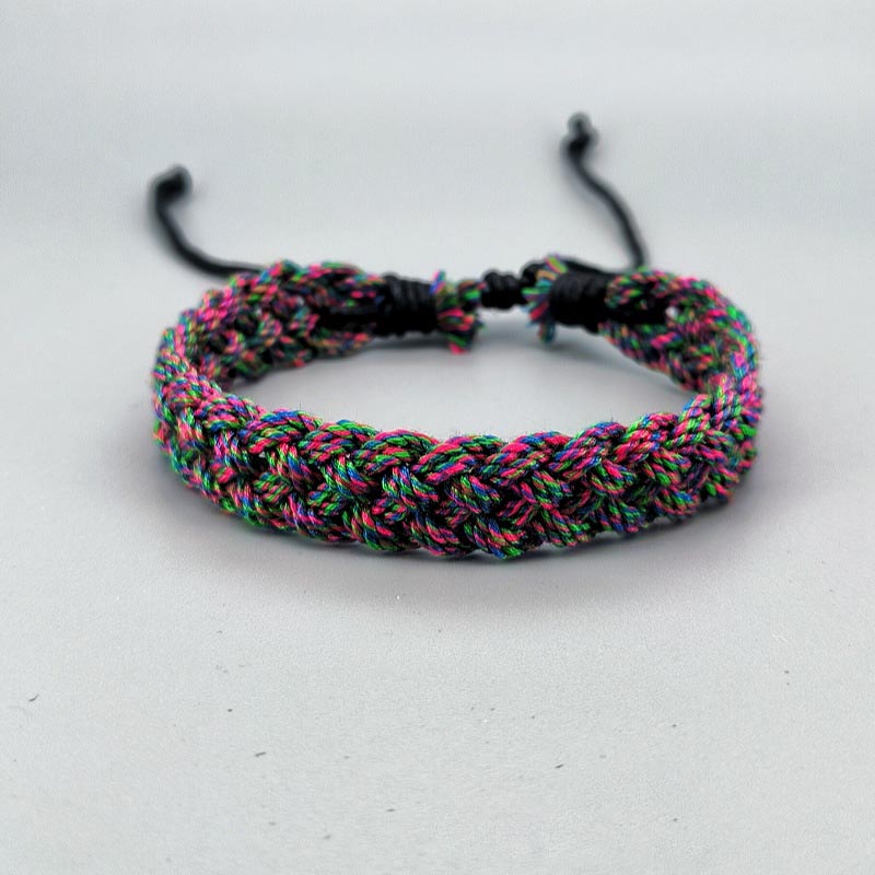 Fiasrel A retro colored cotton and linen bracelet