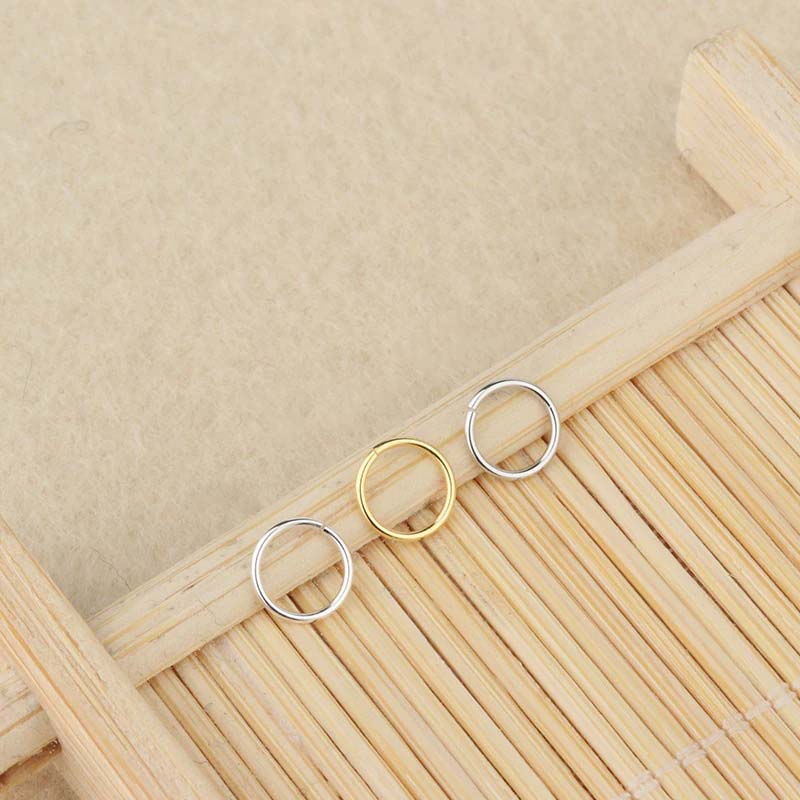 Fiasrel 10pcs Open ring silver ring connection ring accessory
