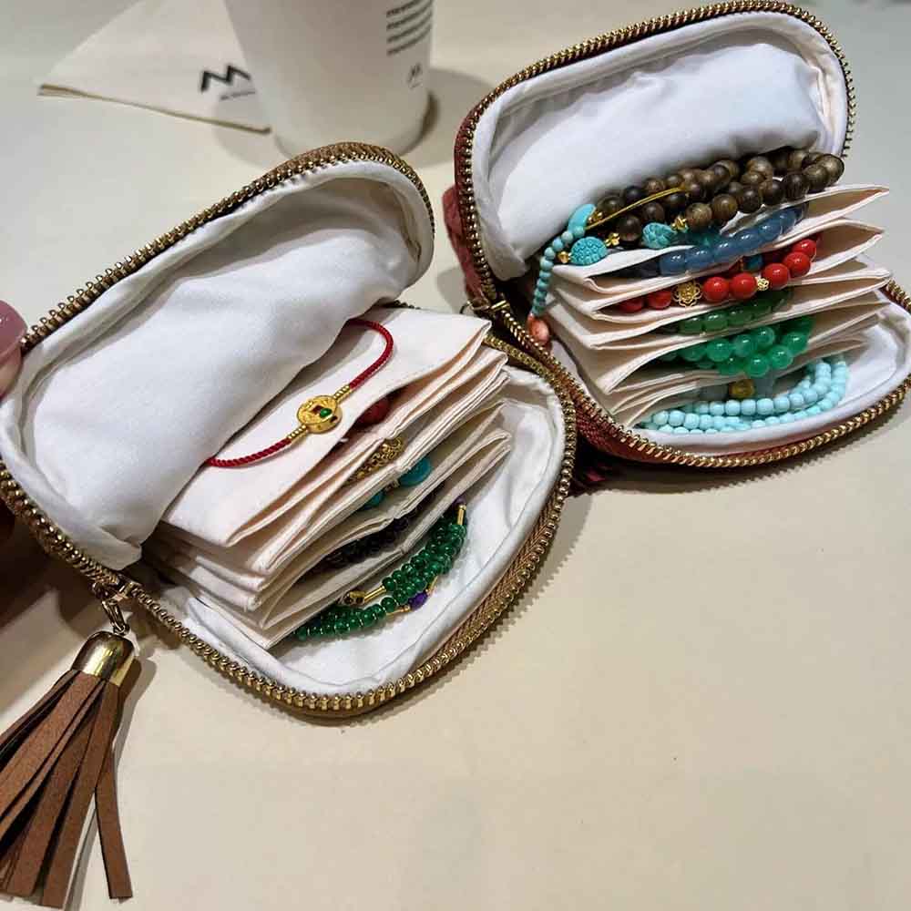 Fiasrel 13*11*3cm Jewelry bracelet storage bag