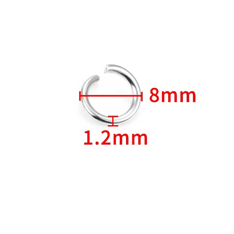 Fiasrel 200pcs 1.2mm Titanium steel open ring connection ring