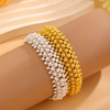 Fiasrel Sparkling small gold bead bracelet