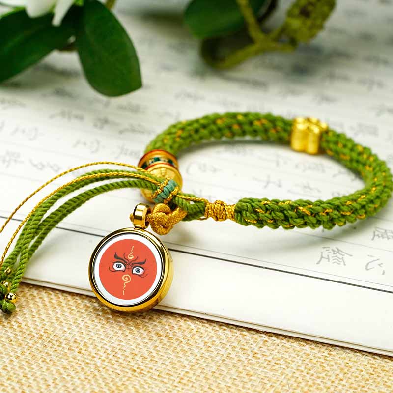 Fiasrel Tibetan-style prayer wheel bracelet